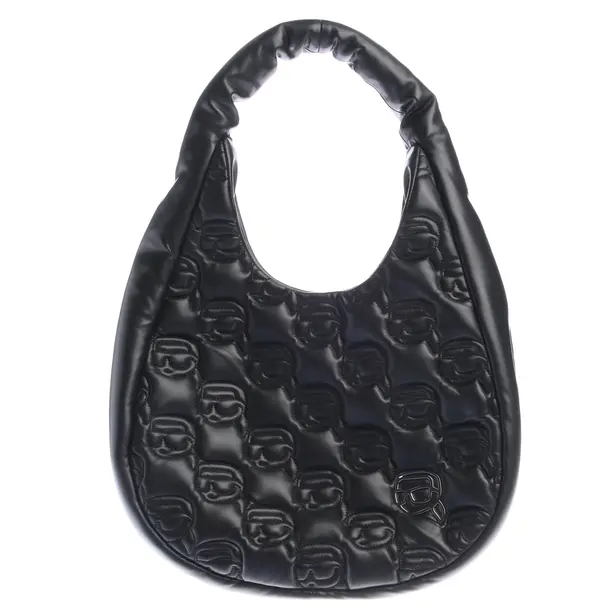 Hobo Bag in Black, Polyurethane, Karl Lagerfeld