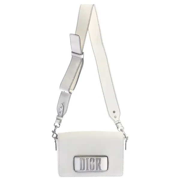 Shoulder Bag in Gray, Leather, Dior