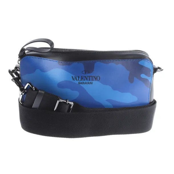 Schultertasche in Blau, Leder, Valentino