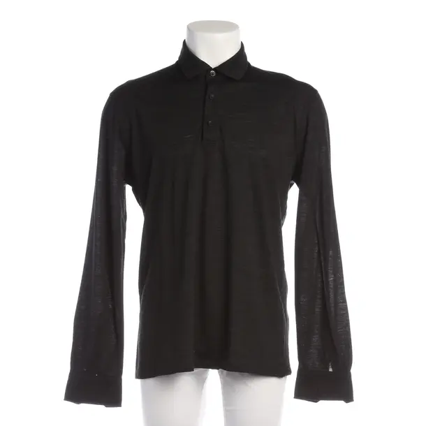 Long Sleeve Shirt in Black, Cotton, Zegna
