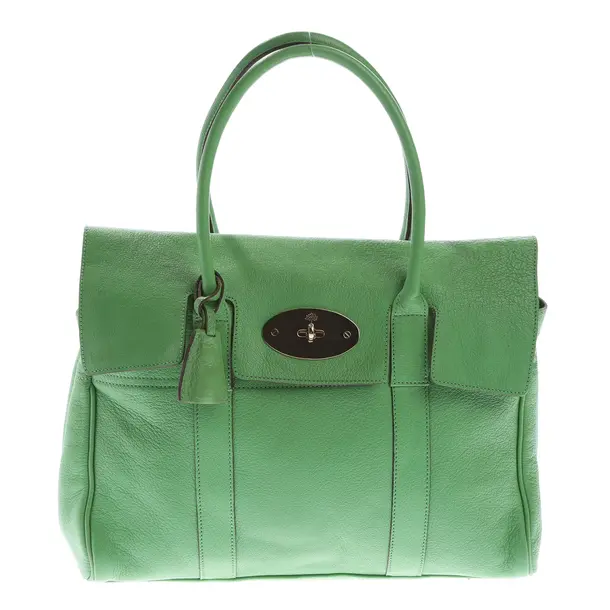 Handtasche in Grün, Leder, Mulberry