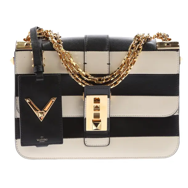 Shoulder Bag in Black, Leather, Valentino