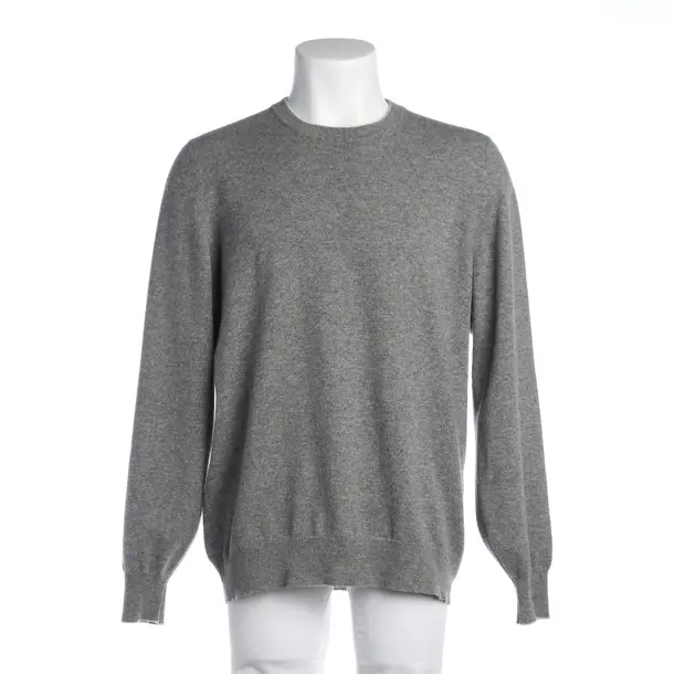 Pullover in Grau, Kaschmir, Brunello Cucinelli