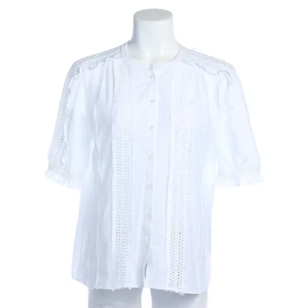 Blouse in White, Cotton, Steffen Schraut