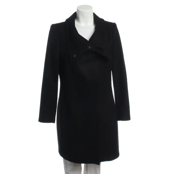 Mid-Season Coat in Black, Wool, Drykorn
