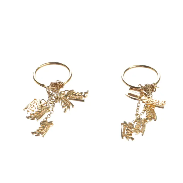 Ohrringe in Metallic, Metall (metallisch, metallisiert), Just Cavalli