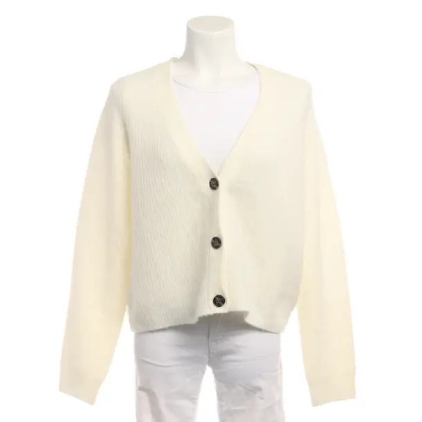 Cardigan in White, Wool, Ganni