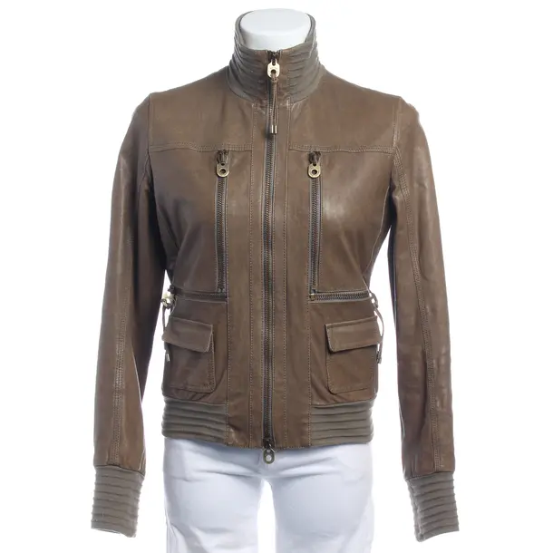 Lederjacke in Braun, Leder, Bally