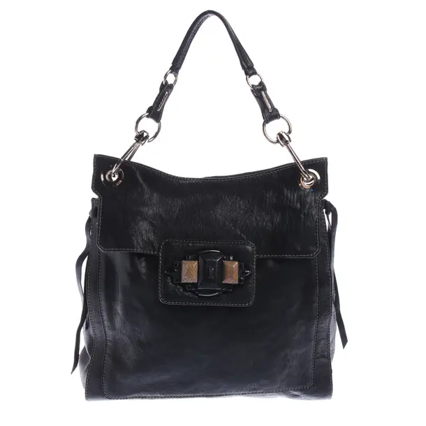Handtasche in Schwarz, Leder, Maliparmi
