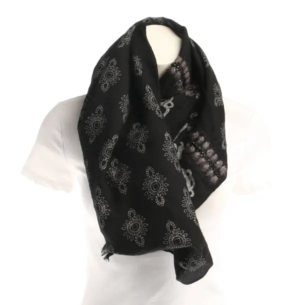 Shawl in Black, Cotton, Maliparmi