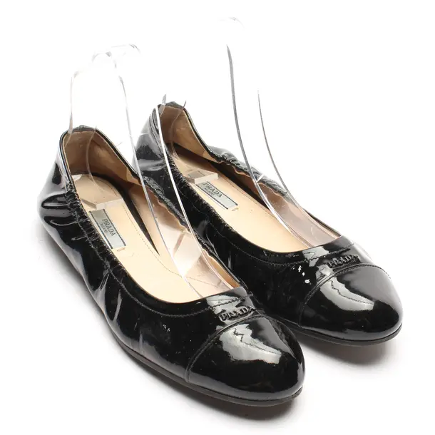 Ballet Flats in Black, , Prada