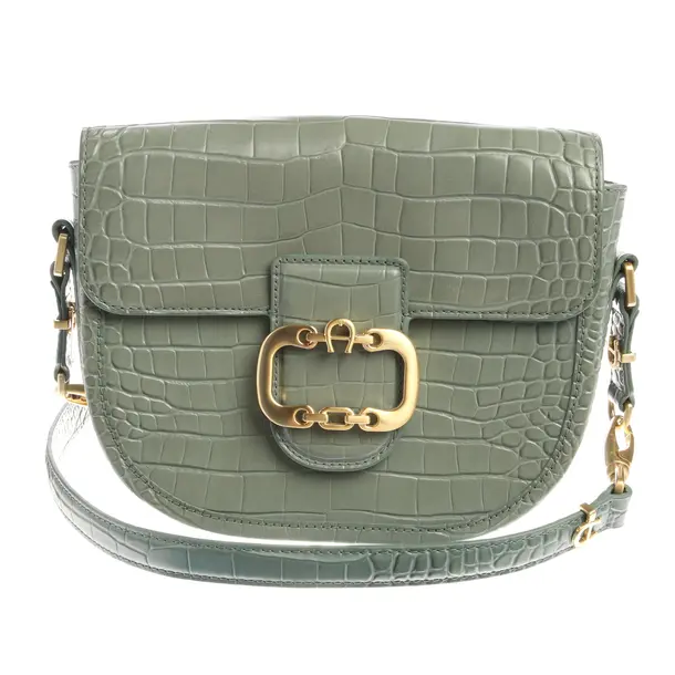 Cross Body Bag in Green, Leather, Aigner
