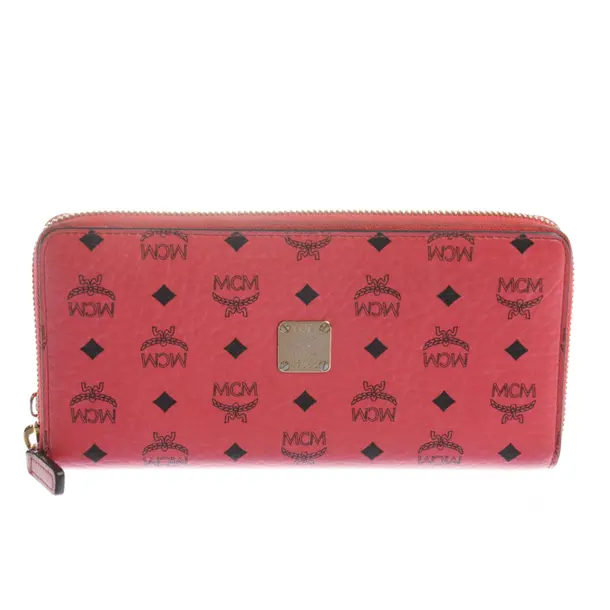 Wallet in Red, Leather, MCM