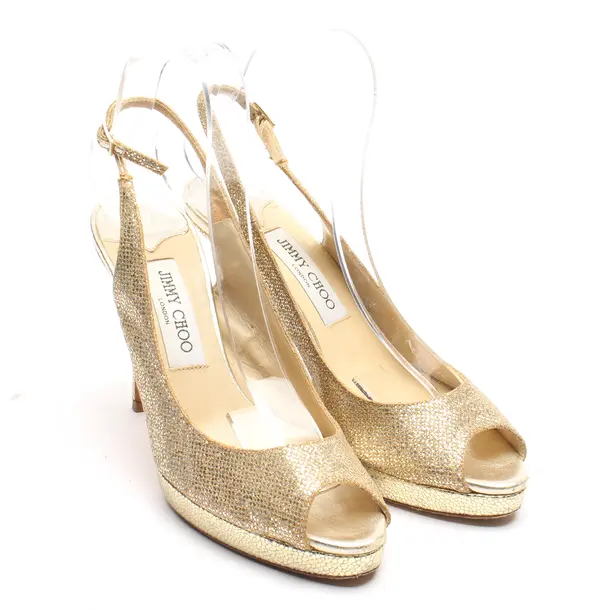 Heeled Sandals in Metallic, , Jimmy Choo