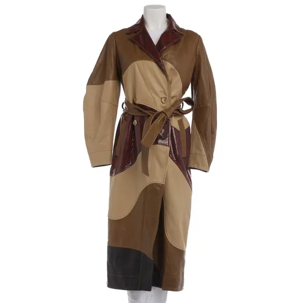 Leather Coat in Multicolored, Leather, Ganni