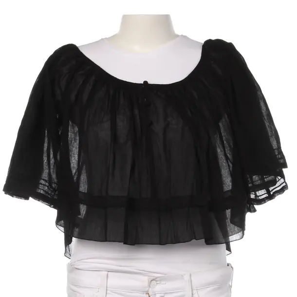 Bluse in Schwarz, Baumwolle, Poupette St. Barth