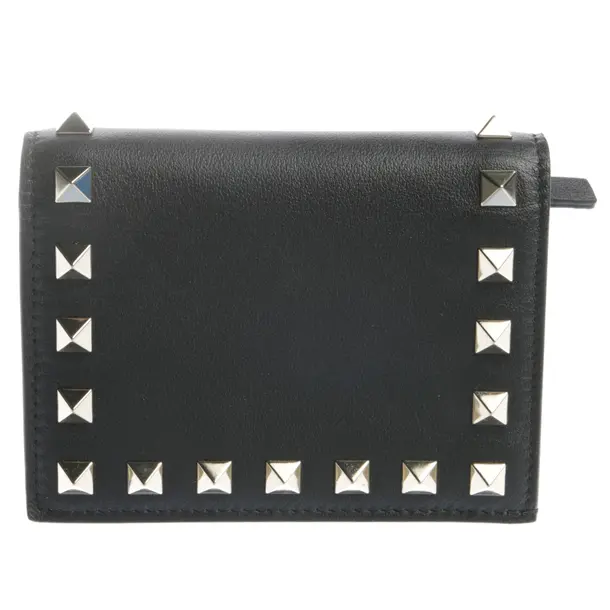 Geldbörse in Schwarz, Leder, Valentino
