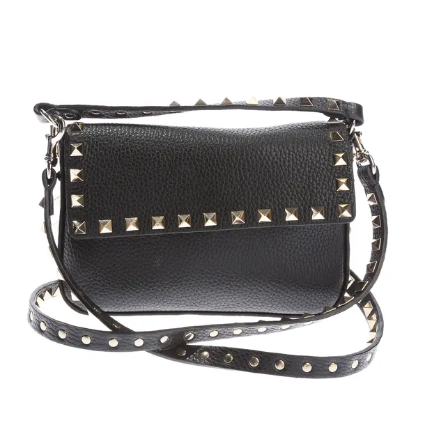 Abendtasche in Schwarz, Leder, Valentino