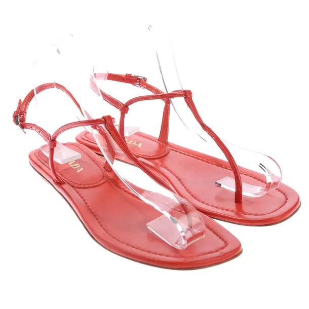 Strappy Sandals in Red, , Prada