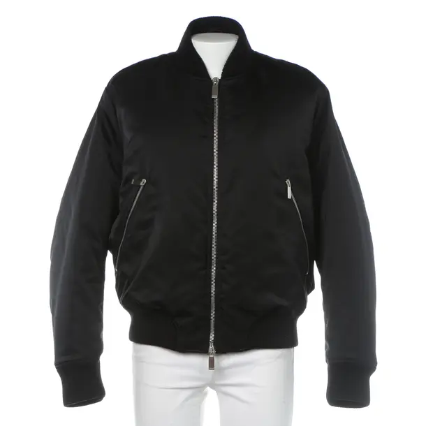 Übergangsjacke in Schwarz, Polyamid, Off-White