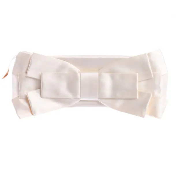 Clutch Bag in White, Cotton, Valentino