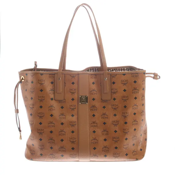 Wendeshopper in Braun, Leder, MCM