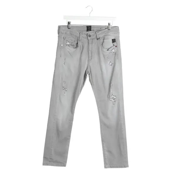 Jeans Boyfriend in Grau, Baumwolle, Elias Rumelis
