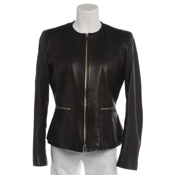 LeatherJacket in Black, Leather, Hugo Boss