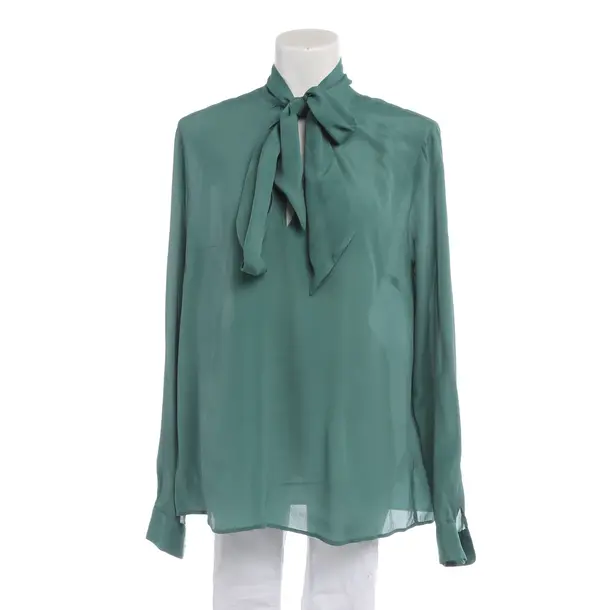Blouse in Green, Silk, 0039 Italy