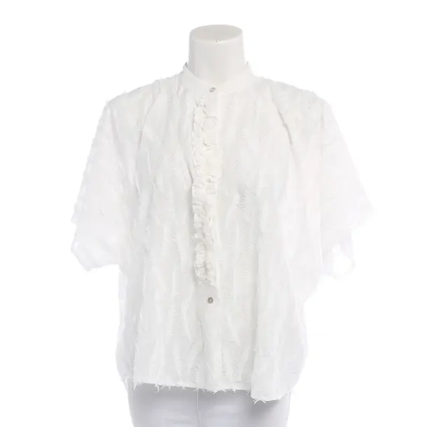 Bluse in Weiß, Baumwolle, 0039 Italy