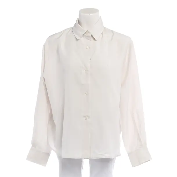 Bluse in Weiß, Seide, 0039 Italy
