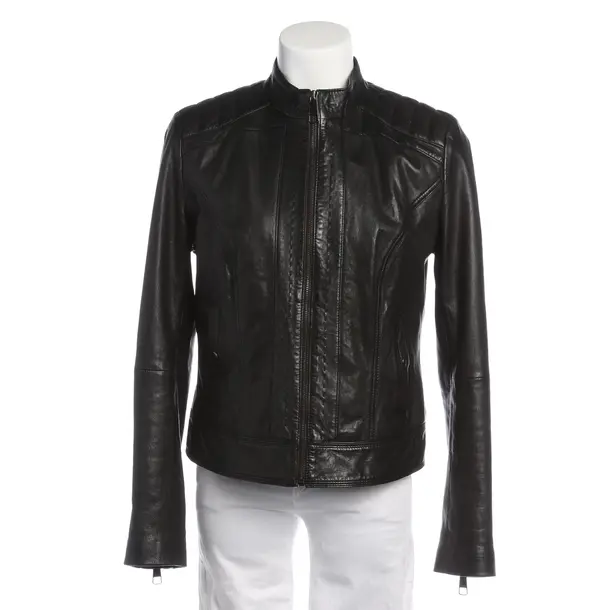 Lederjacke in Schwarz, Leder, Hugo Boss