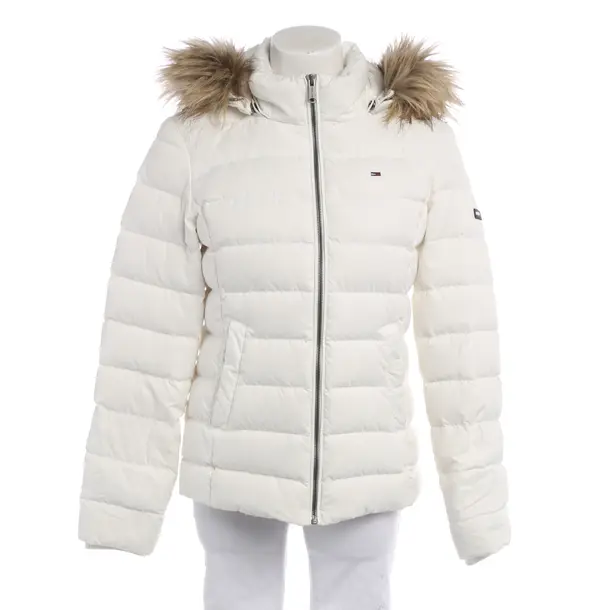 Winter Jacket in White, Polyester, Tommy Jeans