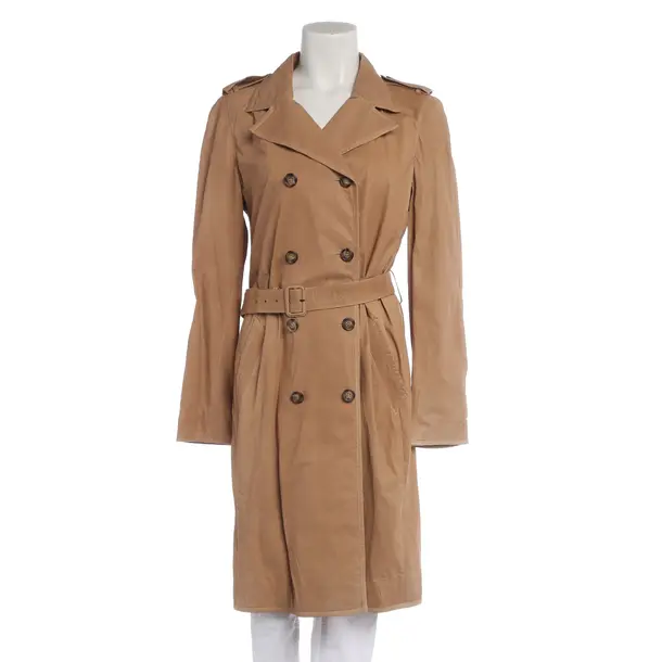 Mid-Season Coat in Brown, Leather, Prada Linea Rossa