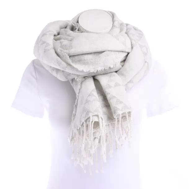 Scarf in Gray, Cotton, Closed