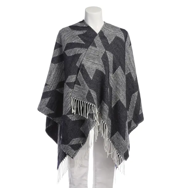 Poncho in Blue, Acrylic, Maje