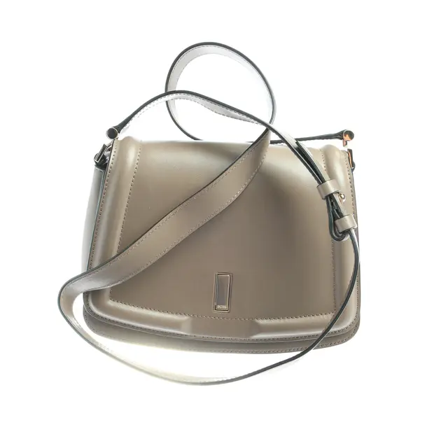 Schultertasche in Grau, Leder, Hugo Boss