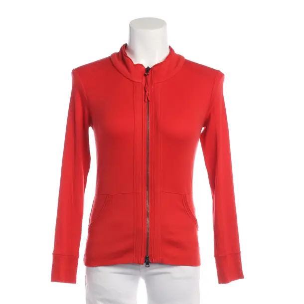 Zip-up Hoodie in Red, Cotton, Marc Cain