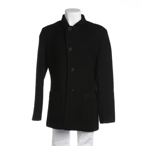 Overcoat, in Black, Wool, Armani Collezioni