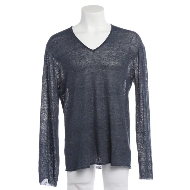 Pullover in Blau, Leinen, Roberto Collina