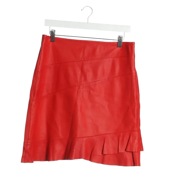 Skirt in Red, Leather, Marc Cain