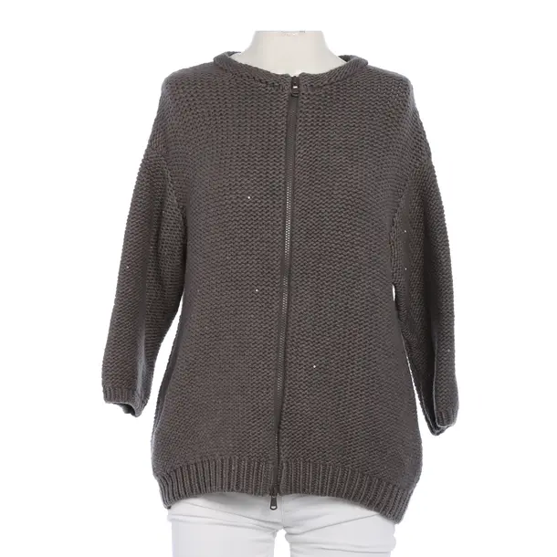 Cardigan in Gray, Cashmere, Brunello Cucinelli