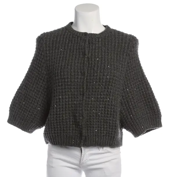 Cardigan in Gray, Cashmere, Brunello Cucinelli