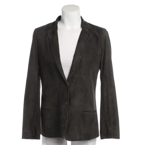 Blazer in Grau, Leder, Fabiana Filippi