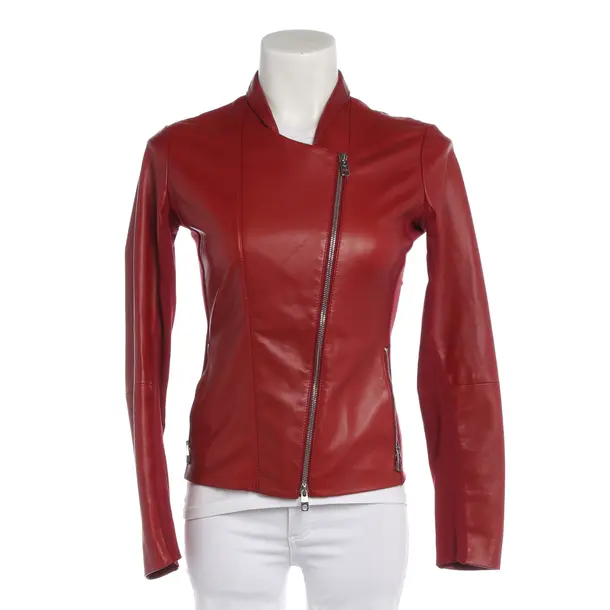 LeatherJacket in Red, Leather, Emporio Armani