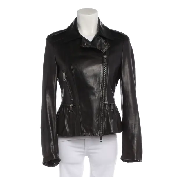 Lederjacke in Schwarz, Leder, Burberry London