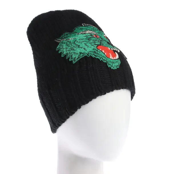 Beanie in Black, Wool, Gucci