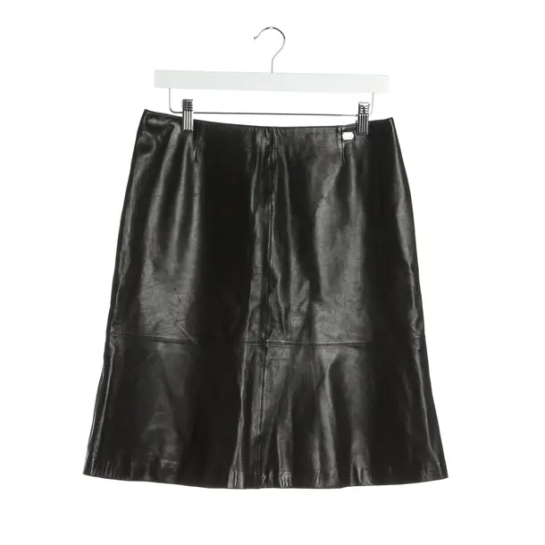 Rock in Schwarz, Leder, Chanel