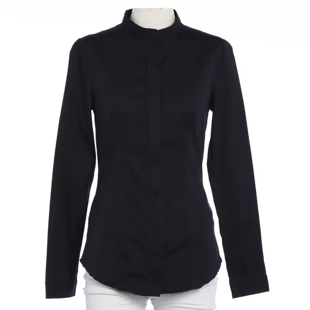 Bluse in Blau, Baumwolle, Prada