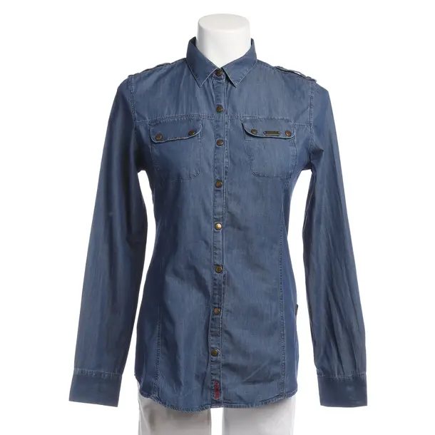Denim Shirt in Blue, Cotton, Barbour